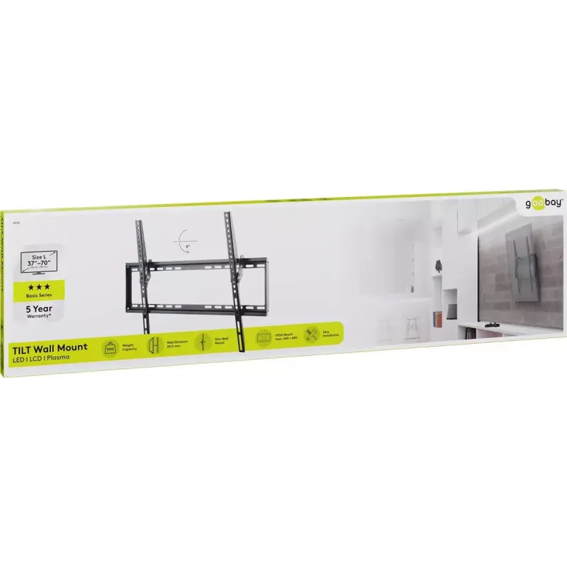 TV-Wandhalterung Wentronic 49741 177,8 cm (70 Zoll) Schwarz