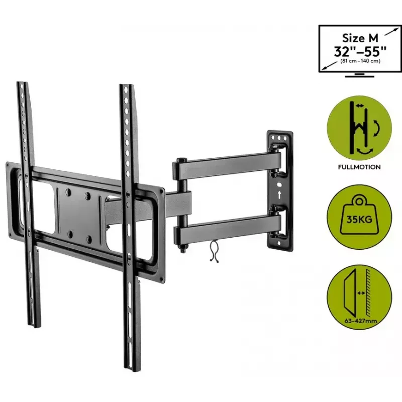 Goobay TV-Wandhalterung Basic FULLMOTION M 35 kg 32-55 Zoll