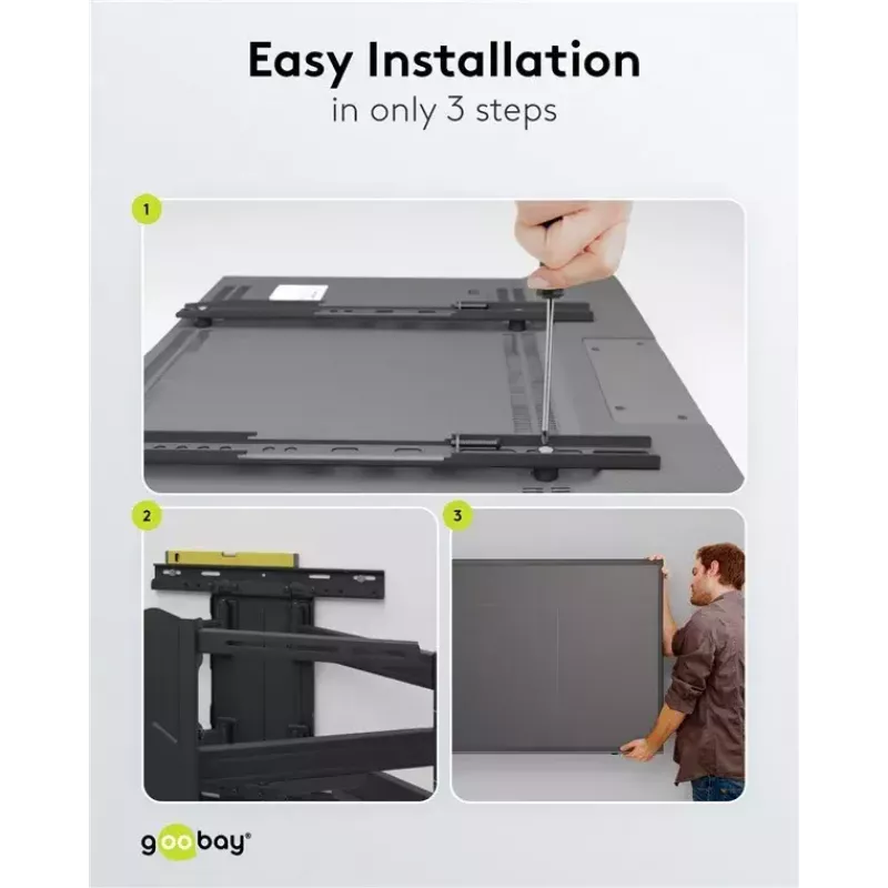 Goobay TV-Wandhalterung Basic FULLMOTION M 35 kg 32-55 Zoll