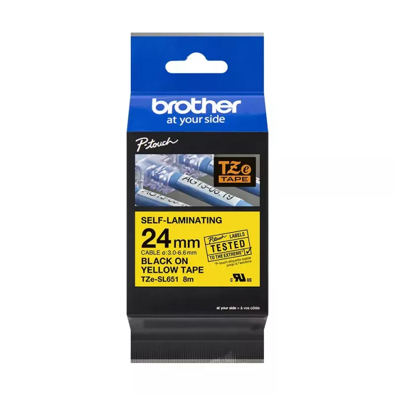 Brother TZE-SL651 Etikettenband Schwarz auf Gold