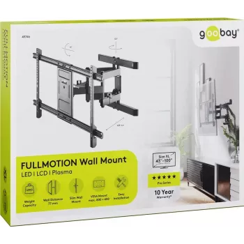 Goobay TV-Wandhalterung Pro FULLMOTION (XL) 60 kg 43–100 Zoll