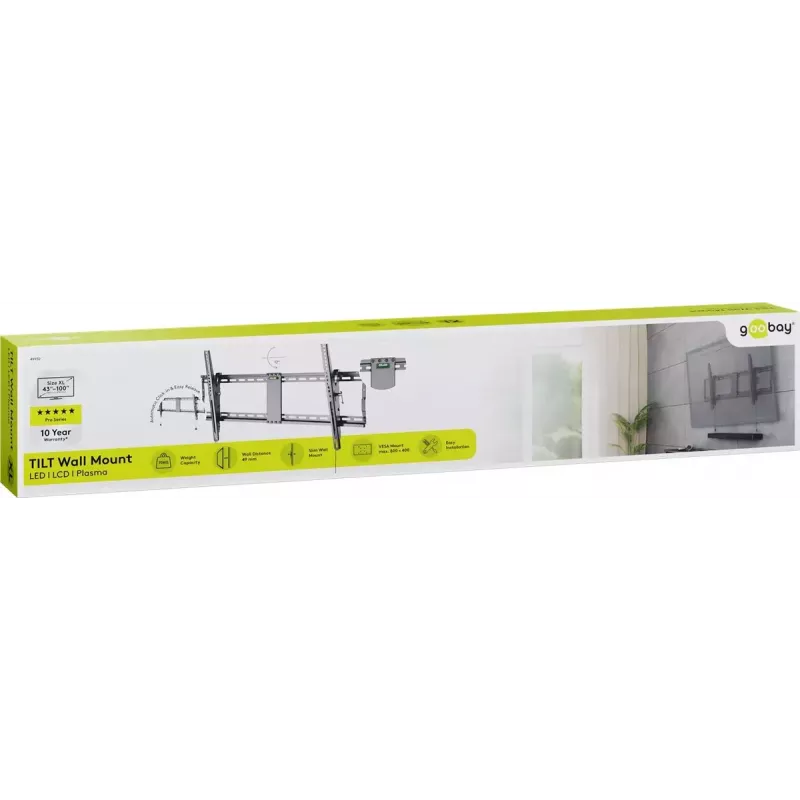 Wentronic Pro TILT (XL) 2,54 m (100 Zoll) Schwarz TV-Halterung 70 kg