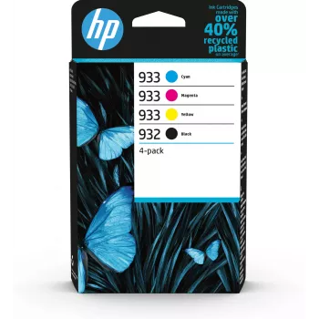 HP 932 Schwarz/933 Cyan/Magenta/Gelb 4er-Pack Original Tinten