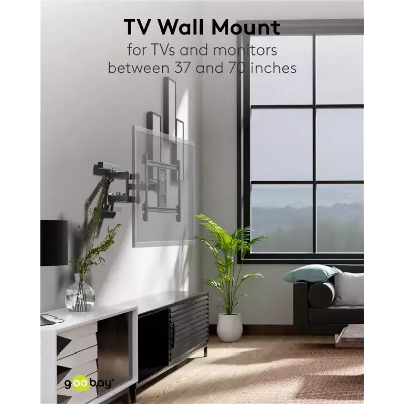 Goobay TV-Wandhalterung Pro FULLMOTION (L) 60 kg 37–70 Zoll
