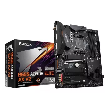 Mainboard GIGABYTE B550 AORUS ELITE AX V2 ATX, AMD B550, Socket AM4, DDR4, 4 DIMM, Wi‑Fi 6E, 2.5Gb LAN