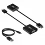 CLUB3D CAC-1302 Videokabeladapter 0,5 m HDMI Typ A (Standard) VGA (D-Sub) Schwarz