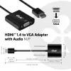 CLUB3D CAC-1302 Videokabeladapter 0,5 m HDMI Typ A (Standard) VGA (D-Sub) Schwarz