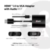 CLUB3D CAC-1302 Videokabeladapter 0,5 m HDMI Typ A (Standard) VGA (D-Sub) Schwarz