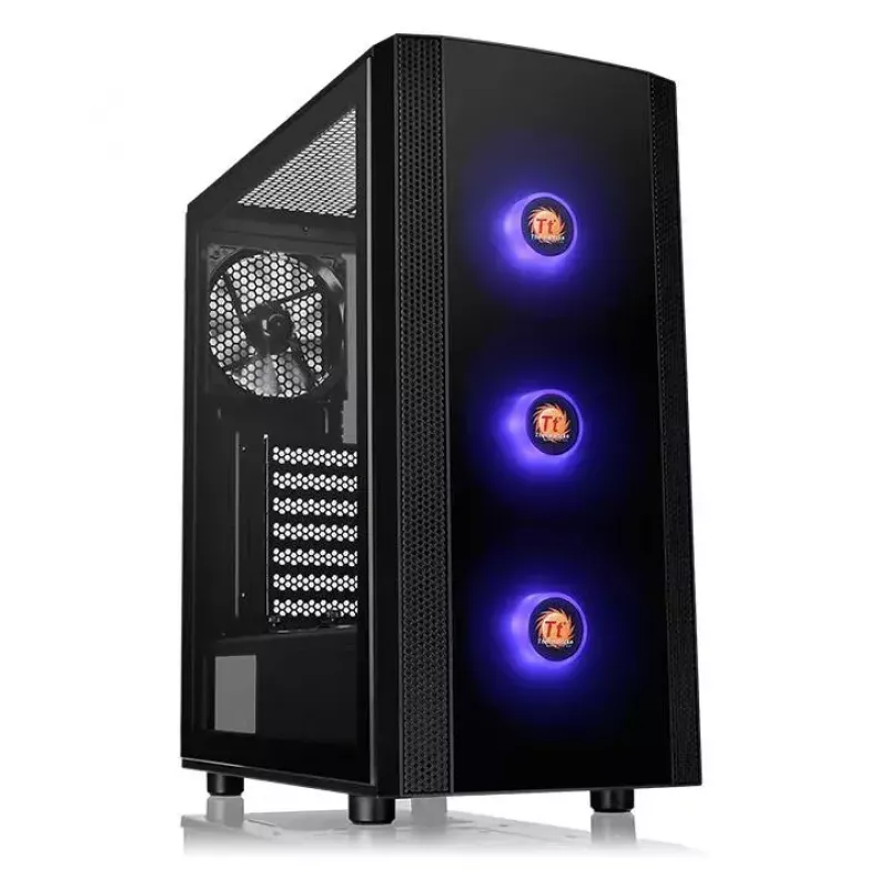 PC-Gehäuse Thermaltake Versa J25 TG RGB Midi Tower Schwarz