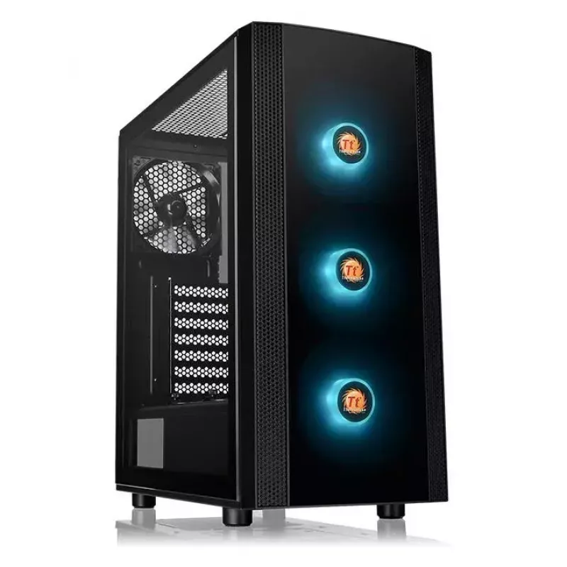 PC-Gehäuse Thermaltake Versa J25 TG RGB Midi Tower Schwarz