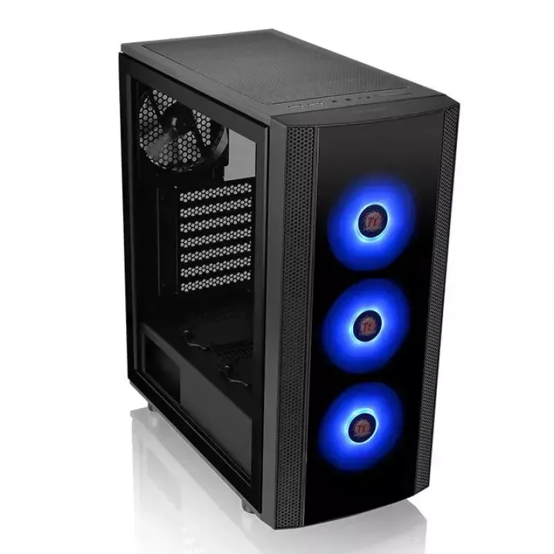 PC-Gehäuse Thermaltake Versa J25 TG RGB Midi Tower Schwarz