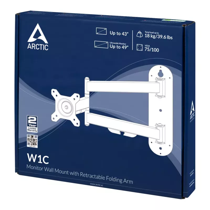 ARCTIC W1C - Wandhalterung mit ausziehbarem Klapparm