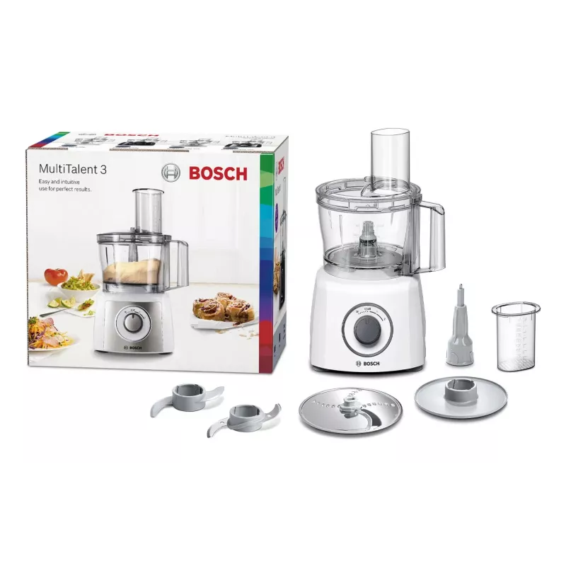 Küchenmaschine Bosch MCM3100W — 800 W, 2,3-L-Schüssel, 2 Geschwindigkeiten, Turbo, weiß