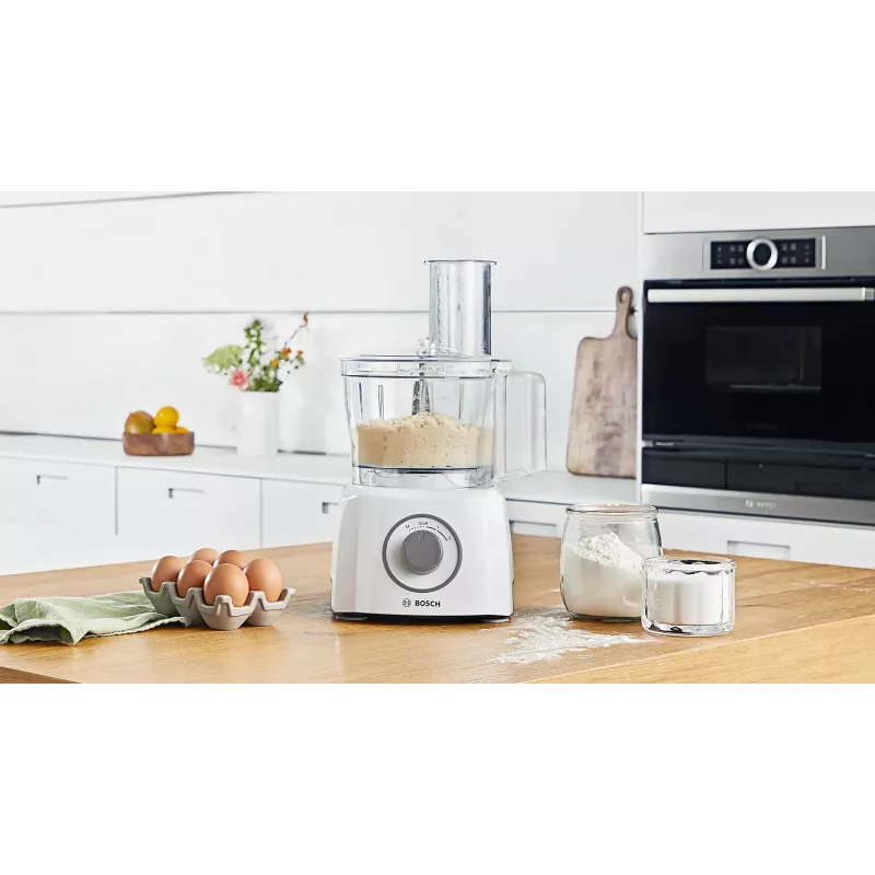 Küchenmaschine Bosch MCM3100W — 800 W, 2,3-L-Schüssel, 2 Geschwindigkeiten, Turbo, weiß