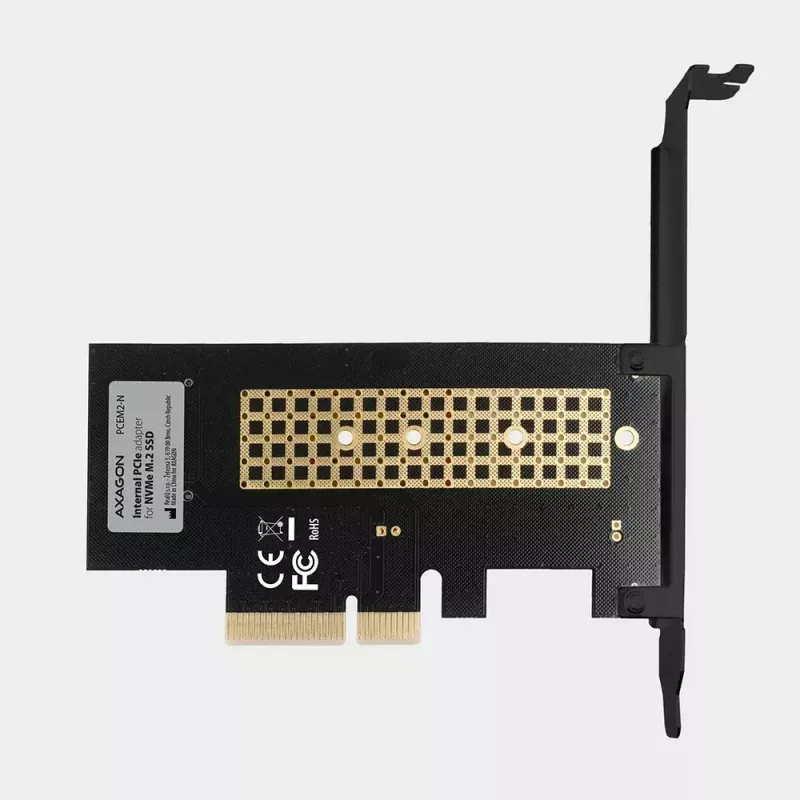 AXAGON ECO PCEM2-N PCIE NVME M.2 Adapter Interner Adapter PCI-Express x4 zum Anschluss einer NVMe M.2 SSD-Festplatte an den Computer