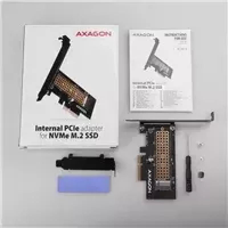 AXAGON ECO PCEM2-N PCIE NVME M.2 Adapter Interner Adapter PCI-Express x4 zum Anschluss einer NVMe M.2 SSD-Festplatte an den Computer