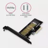 AXAGON ECO PCEM2-N PCIE NVME M.2 Adapter Interner Adapter PCI-Express x4 zum Anschluss einer NVMe M.2 SSD-Festplatte an den Computer