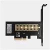 AXAGON ECO PCEM2-N PCIE NVME M.2 Adapter Interner Adapter PCI-Express x4 zum Anschluss einer NVMe M.2 SSD-Festplatte an den Computer