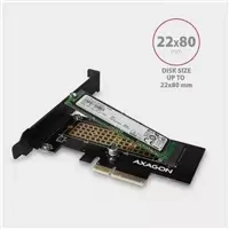 AXAGON ECO PCEM2-N PCIE NVME M.2 Adapter Interner Adapter PCI-Express x4 zum Anschluss einer NVMe M.2 SSD-Festplatte an den Computer