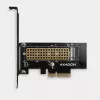 AXAGON ECO PCEM2-N PCIE NVME M.2 Adapter Interner Adapter PCI-Express x4 zum Anschluss einer NVMe M.2 SSD-Festplatte an den Computer
