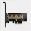 AXAGON ECO PCEM2-N PCIE NVME M.2 Adapter Interner Adapter PCI-Express x4 zum Anschluss einer NVMe M.2 SSD-Festplatte an den Computer