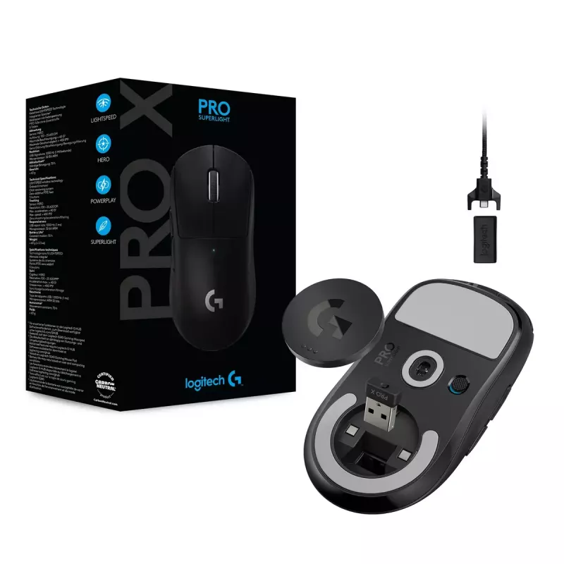 LOGITECH Gaming Maus - Pro X Superlight Wireless - Schwarz