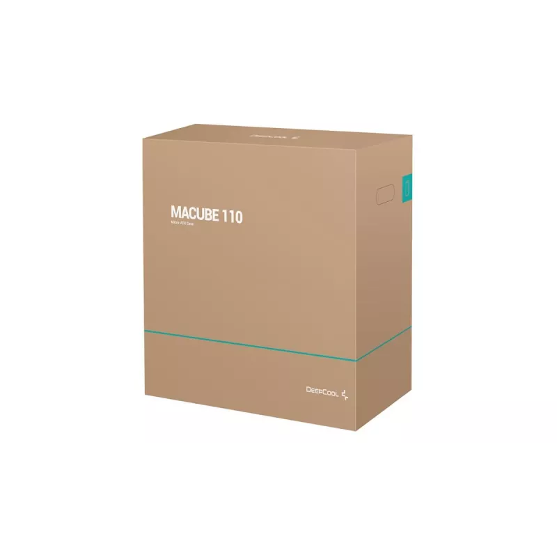 PC-Gehäuse DeepCool MACUBE 110 Midi-Tower Schwarz — microATX/Mini-ITX, gehärtetes Glas, unterstützt GPU 320 mm, CPU-Kühler 165 mm