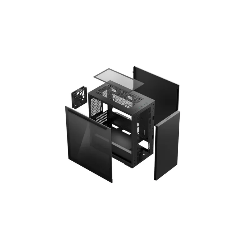 PC-Gehäuse DeepCool MACUBE 110 Midi-Tower Schwarz — microATX/Mini-ITX, gehärtetes Glas, unterstützt GPU 320 mm, CPU-Kühler 165 mm