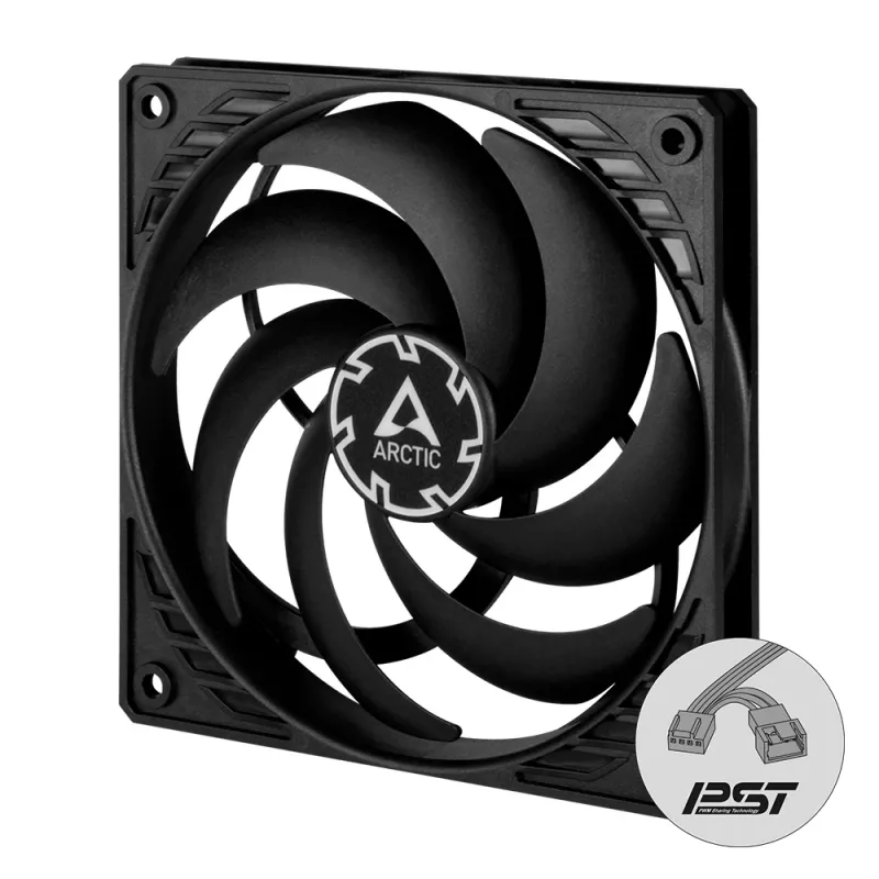 ARCTIC P12 Slim PWM PST Druckoptimierter 120 mm PWM Lüfter mit integriertem Y-Kabel