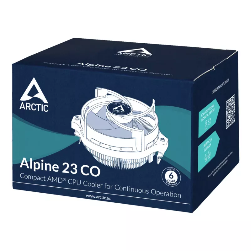 ARCTIC Alpine 23 CO - Kompakter AMD CPU-Kühler für Dauerbetrieb