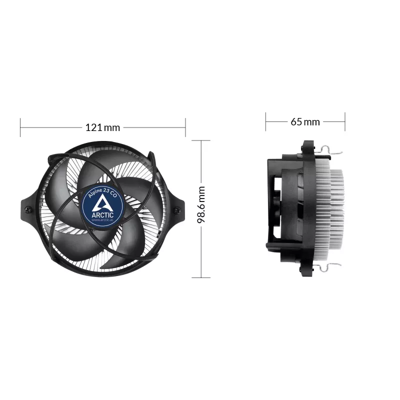 ARCTIC Alpine 23 CO - Kompakter AMD CPU-Kühler für Dauerbetrieb