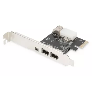 DIGITUS IEEE 1394a Schnittstellenkarte, Pci-e, 3 Port, 1x ext. 1394mini, 2x ext. 1394a Ports