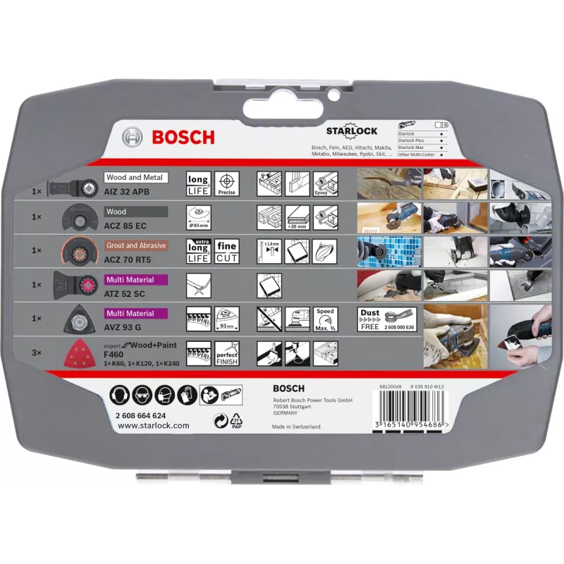 Bosch 2 608 664 624 Multifunktionswerkzeug-Aufsatz Blattset