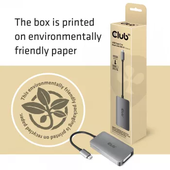 CLUB3D USB3.2 Gen1 Type-C zu Dual Link DVI-D HDCP OFF Version aktiver Adapter M/F für Apple Cinema Displays