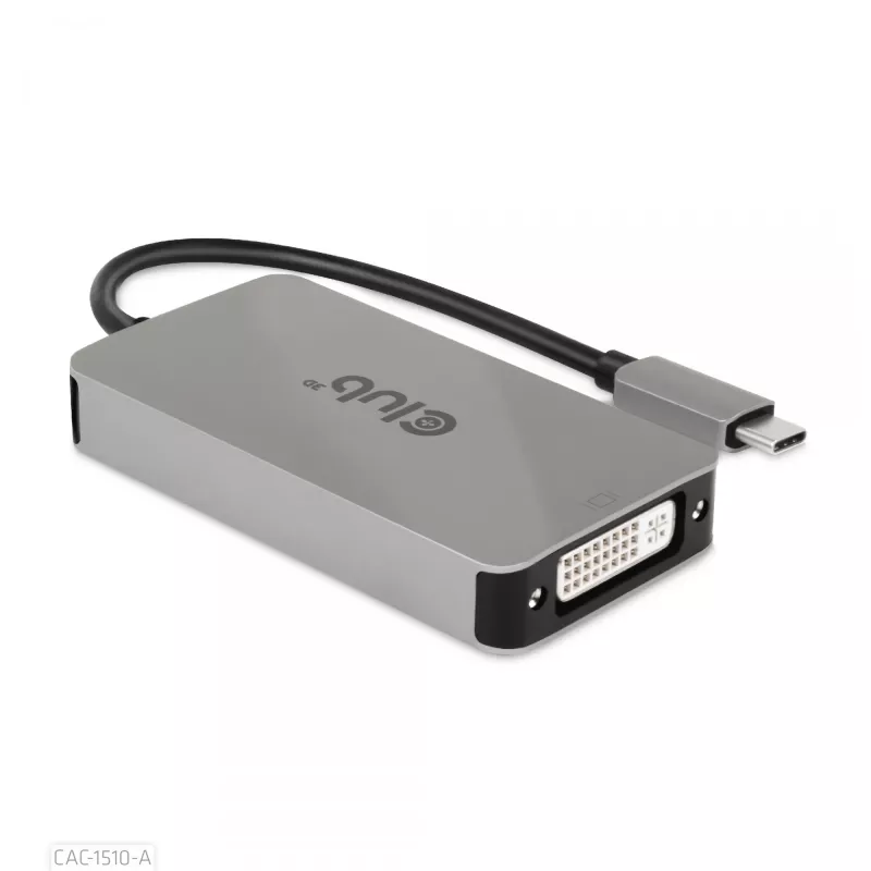 CLUB3D USB3.2 Gen1 Type-C zu Dual Link DVI-D HDCP OFF Version aktiver Adapter M/F für Apple Cinema Displays