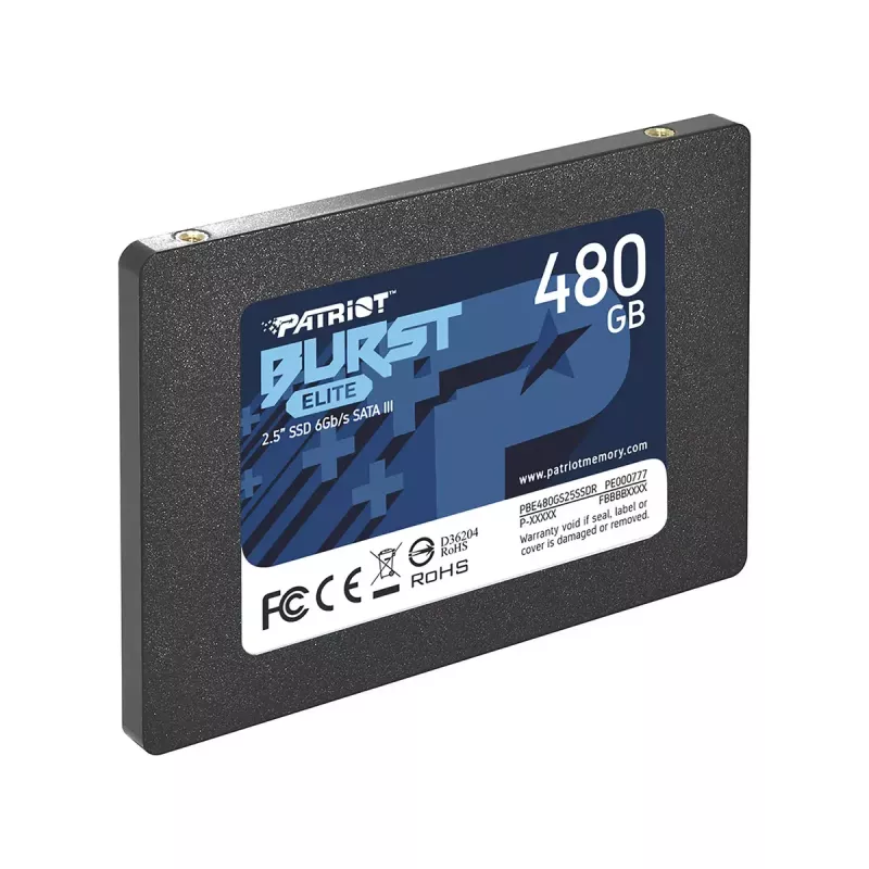 2,5-Zoll-SATA-SSD PATRIOT Burst Elite 480 GB — 450 MB/s Lesen, 320 MB/s Schreiben, 2,5 Zoll SATA III, 7 mm