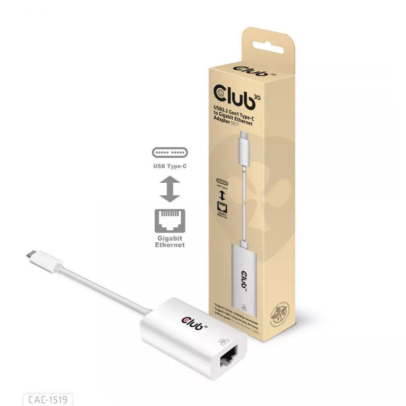 USB3.2 Gen1 Type-C zu Gigabit Ethernet Adapter CLUB3D CAC-1519