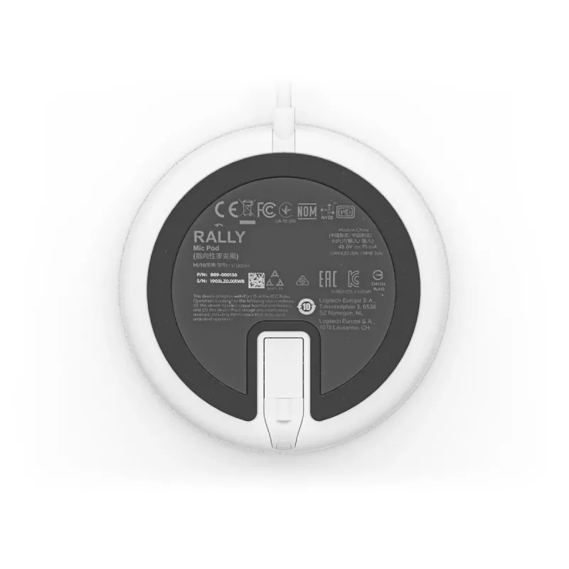 Logitech Rally Mic Pod, Weiß