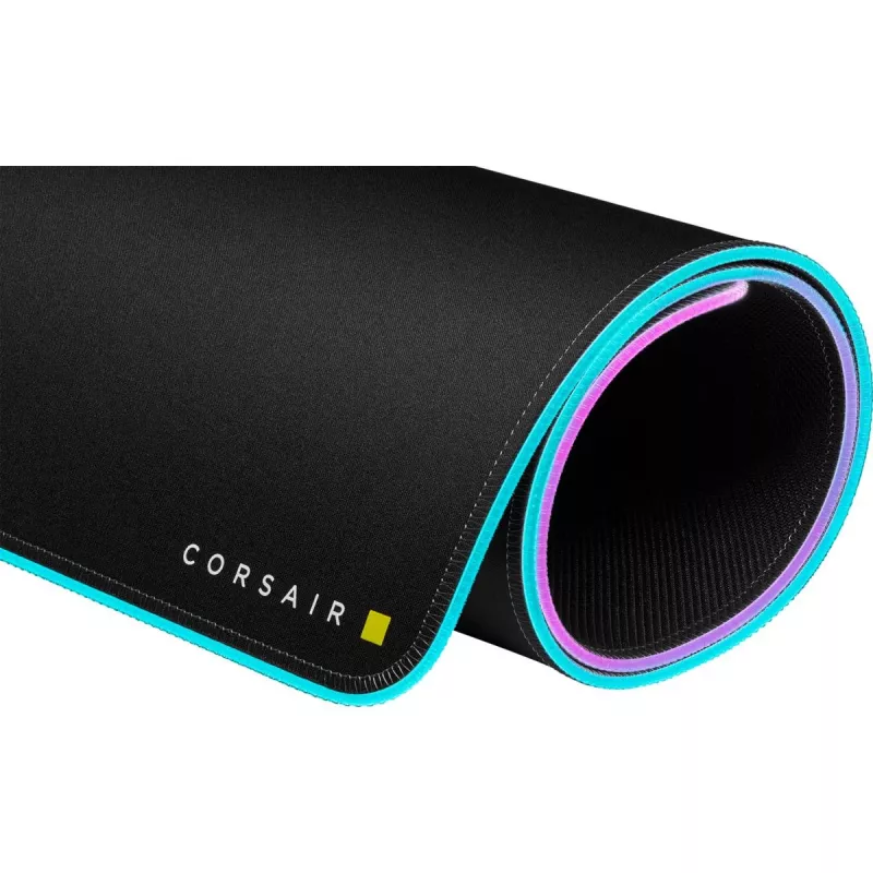 Gaming-Mauspad CORSAIR MM700 RGB — 930×400 mm, 4 mm Dicke, Gummibasis, USB-betriebene LED-Hintergrundbeleuchtung, schwarz