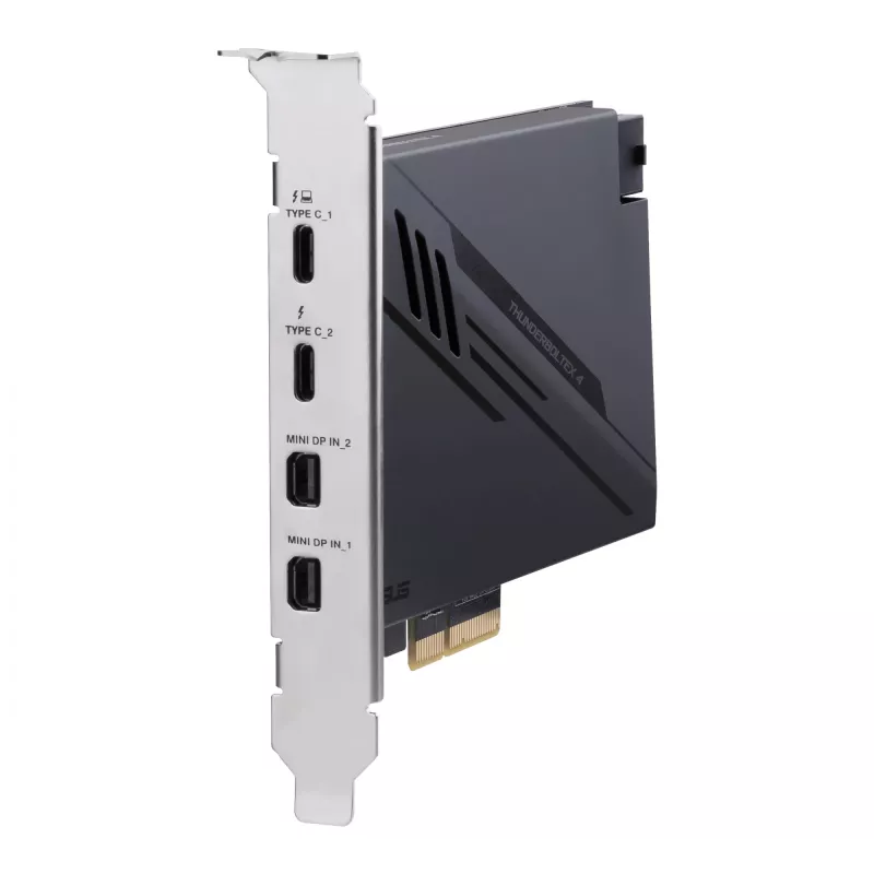 ASUS ThunderboltEX 4 Schnittstellenkarten/-adapter Intern Mini DisplayPort, PCIe, Thunderbolt, USB 2.0, USB 3.2 Gen 2 (3.1 Gen 2)