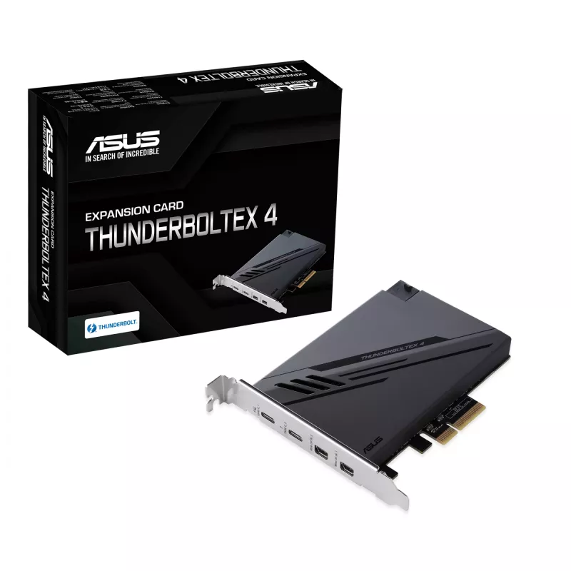 ASUS ThunderboltEX 4 Schnittstellenkarten/-adapter Intern Mini DisplayPort, PCIe, Thunderbolt, USB 2.0, USB 3.2 Gen 2 (3.1 Gen 2)
