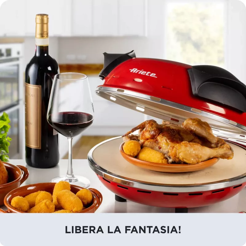 Pizza Maker Ariete 0909/10 1200 W Schwarz Rot 1 Pizza 33 cm