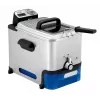 Tefal Oleoclean Pro Inox & Design FR8040 Single 3,5 l 2300 W Schwarz, Edelstahl