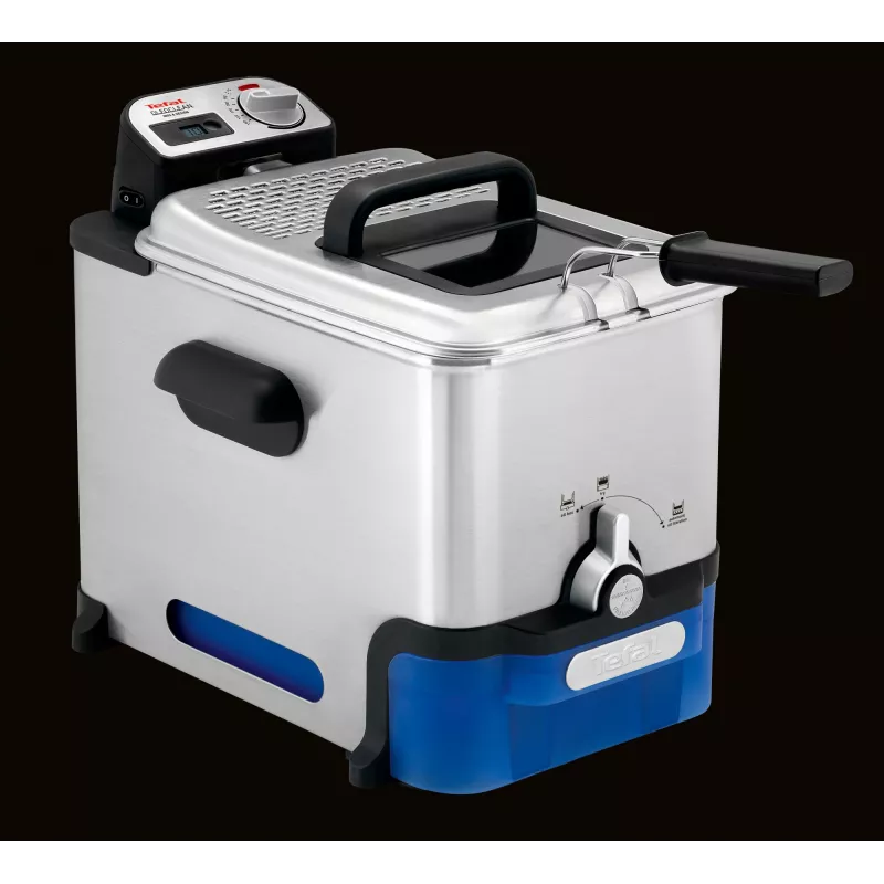 Tefal Oleoclean Pro Inox & Design FR8040 Single 3,5 l 2300 W Schwarz, Edelstahl