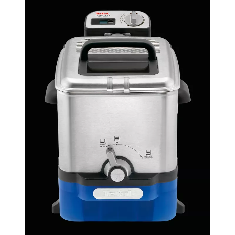 Tefal Oleoclean Pro Inox & Design FR8040 Single 3,5 l 2300 W Schwarz, Edelstahl