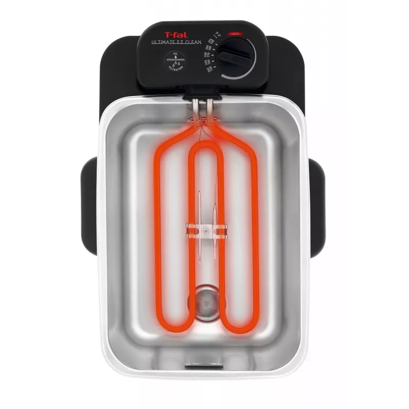Tefal Oleoclean Pro Inox & Design FR8040 Single 3,5 l 2300 W Schwarz, Edelstahl