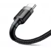 BASEUS geflochtenes Cafule Schnellladekabel - USB Type-A auf Type-C 2A - 3m - Grau/Schwarz (Nylon)