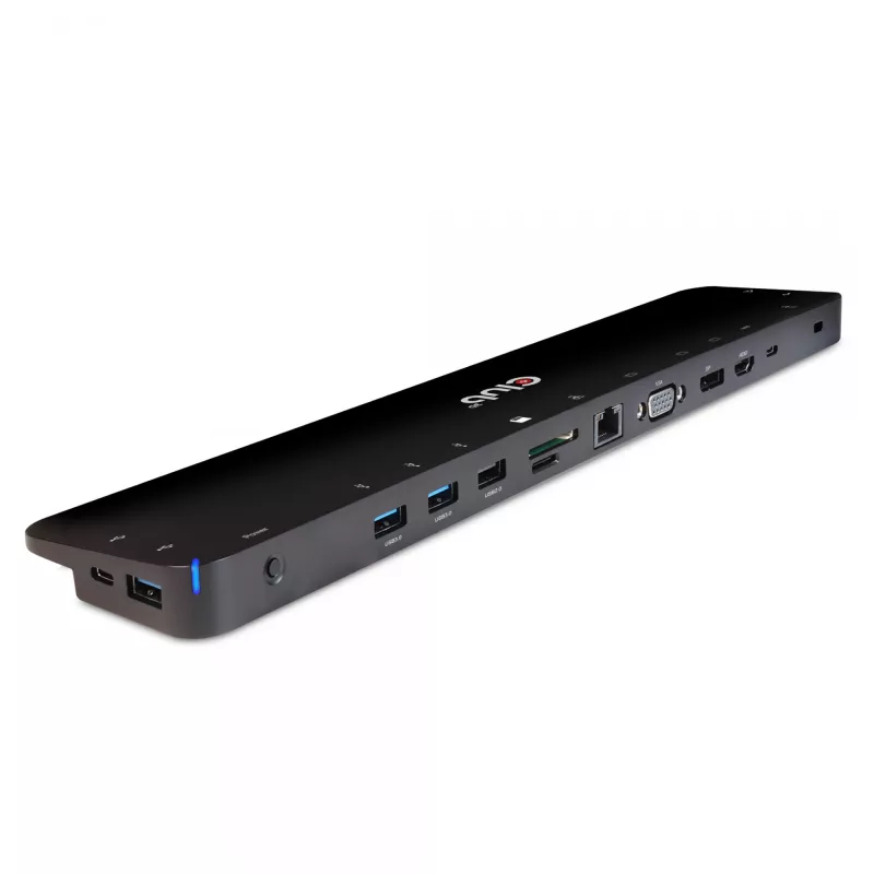 CLUB3D USB Type C 3.2 Gen1 Triple Display Dynamic PD Charging Dock 100W PD Power Ladegerät