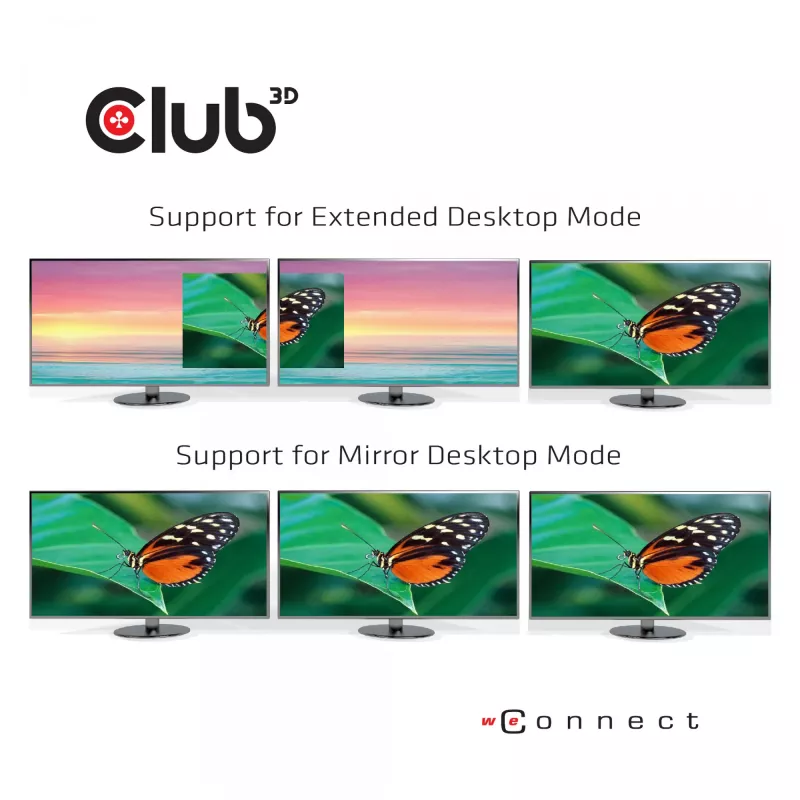 CLUB3D USB Type C 3.2 Gen1 Triple Display Dynamic PD Charging Dock 100W PD Power Ladegerät