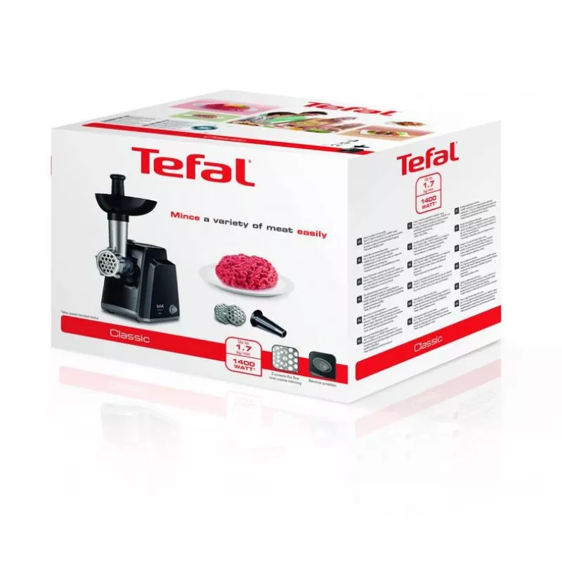 Tefal NE105838 Fleischwolf 1400 W Schwarz, Edelstahl